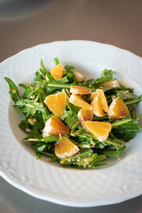 Orange rocket salad