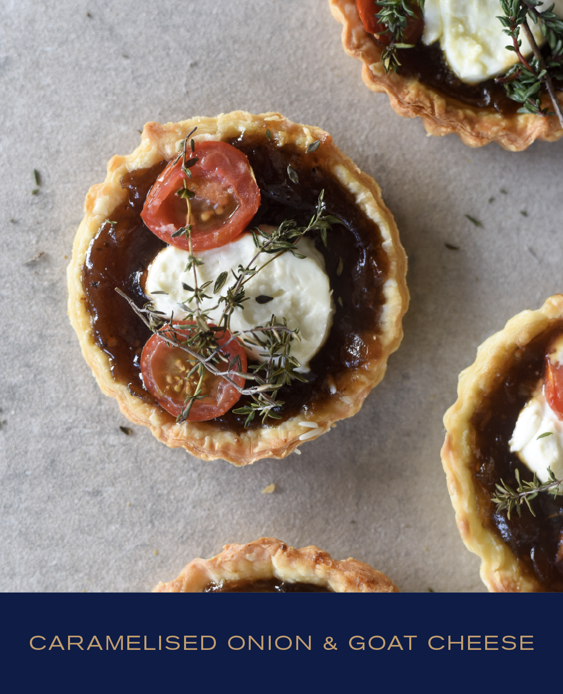 Caramelised onion and goats cheese