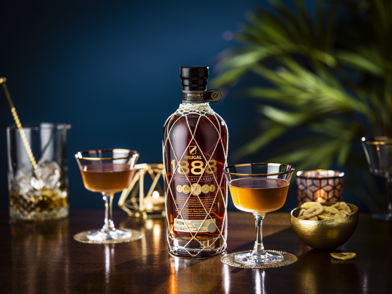 Dominican Double Manhattan Rum cocktail with Brugal 1888